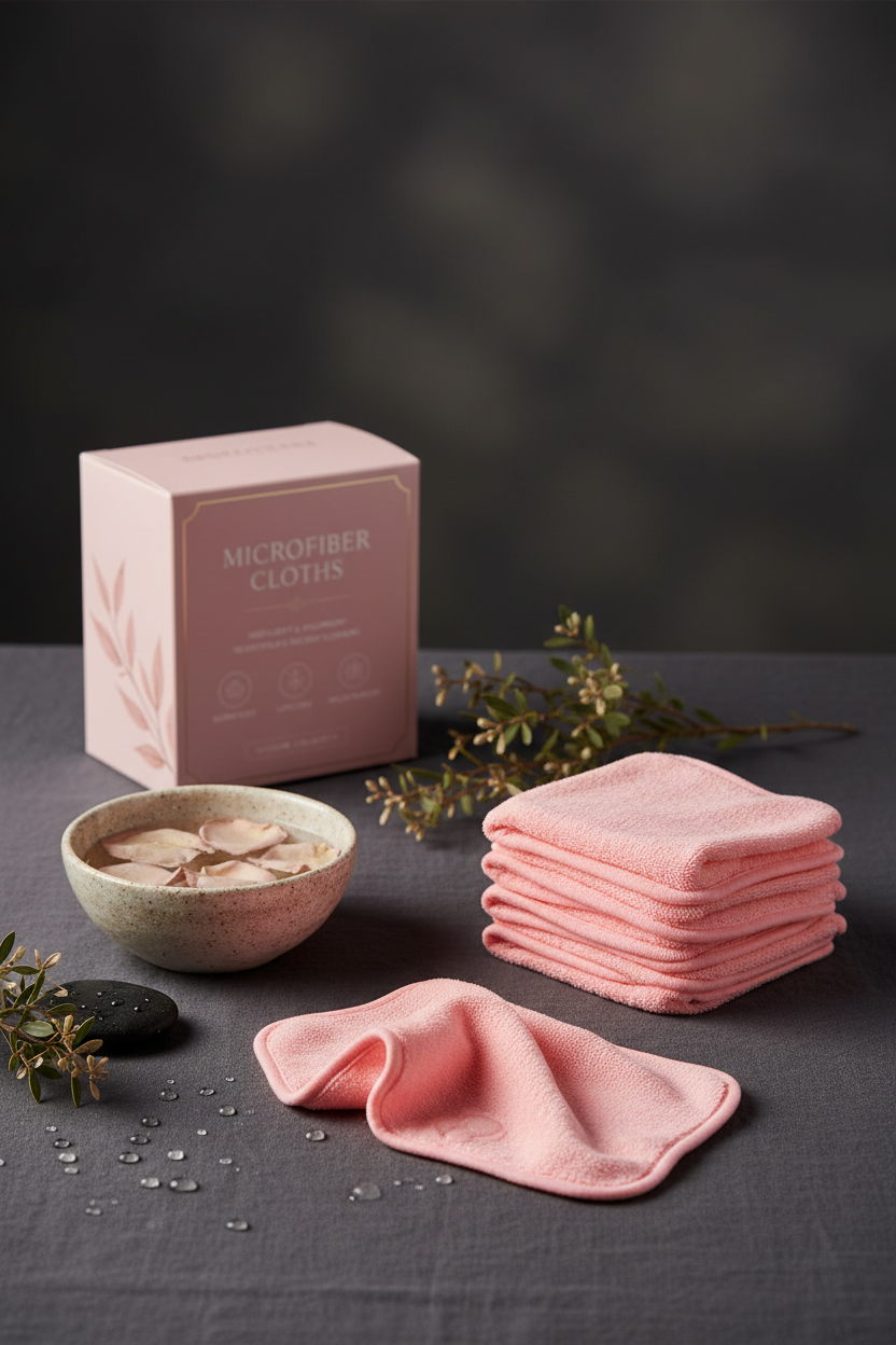 Lumière Beauty Makeup Removal Cloths – Luxury Skincare Editorial Shot