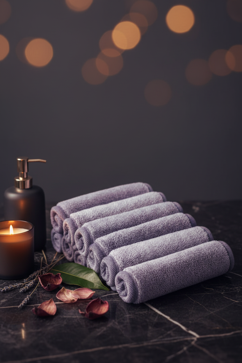 Lumière Beauty Makeup Removal Cloths – Luxury Spa Editorial Shot