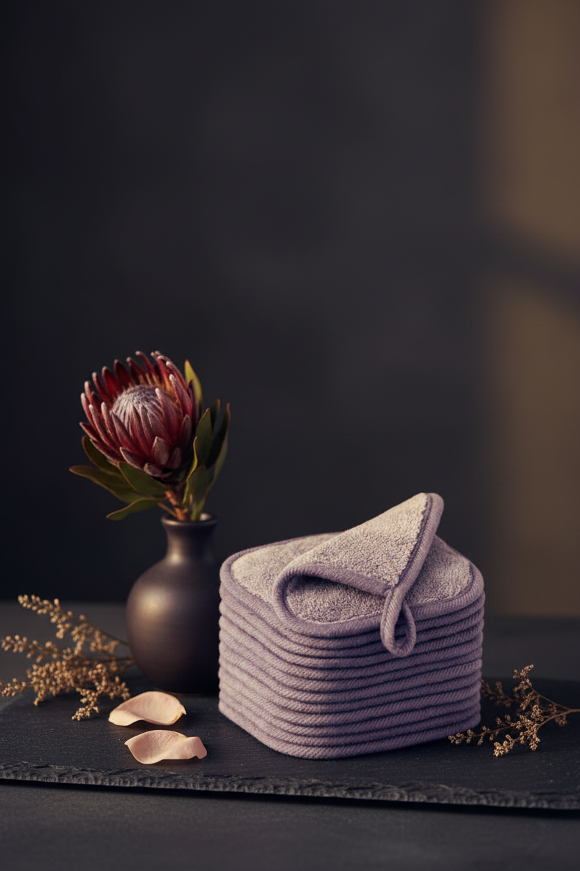 Lumière Beauty Makeup Removal Cloths – Stacked Luxury Editorial Shot