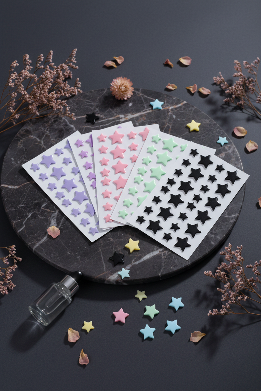 Star-Shaped Pimple Patches – Luxury Skincare Editorial Shot